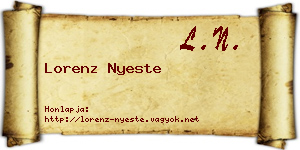 Lorenz Nyeste névjegykártya